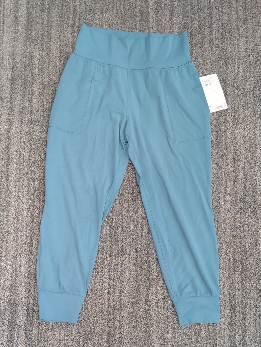 NWT ATHLETA Salutation High Rise Joggers Medium Petite MP Blue